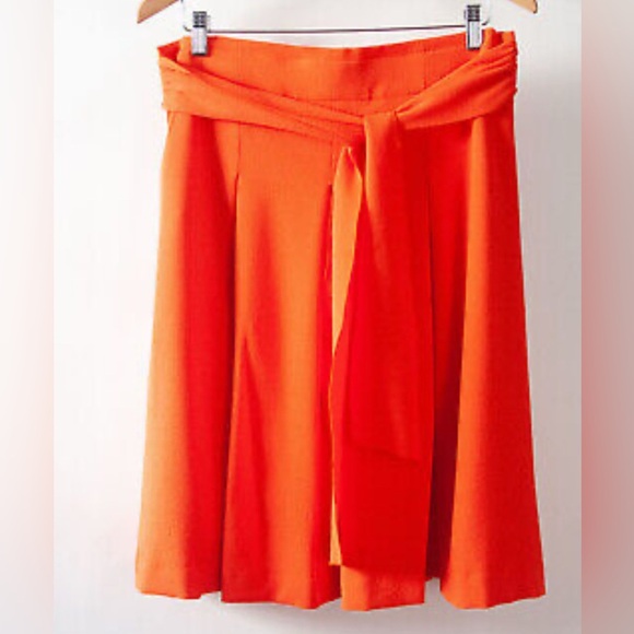 Ann Taylor pleated midi skirt. Classy elegant romantic business casual colorful - Picture 7 of 9